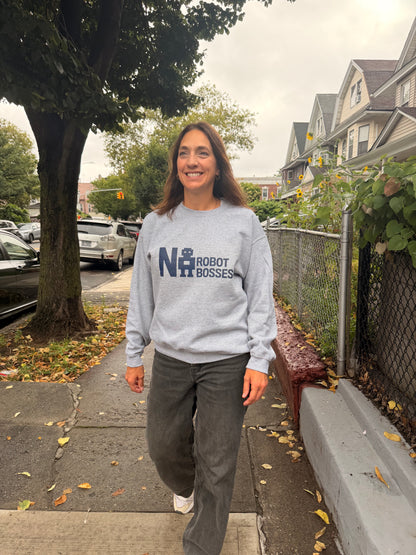 No Robot Bosses - Navy Logo Unisex Sweatshirt