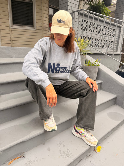 No Robot Bosses Navy Logo Dad Hat