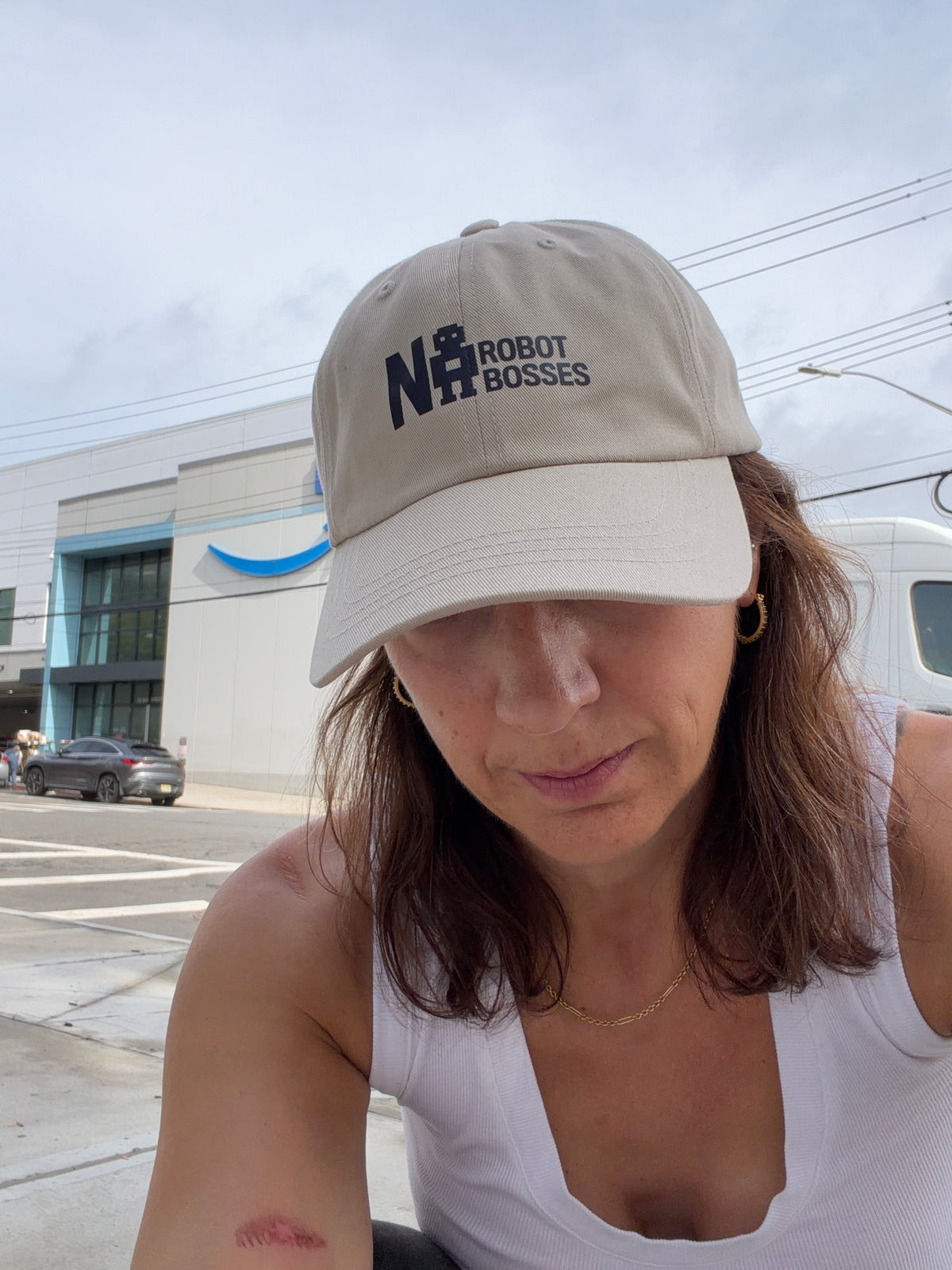 No Robot Bosses Navy Logo Dad Hat