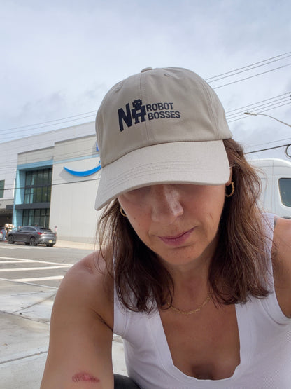 No Robot Bosses Navy Logo Dad Hat