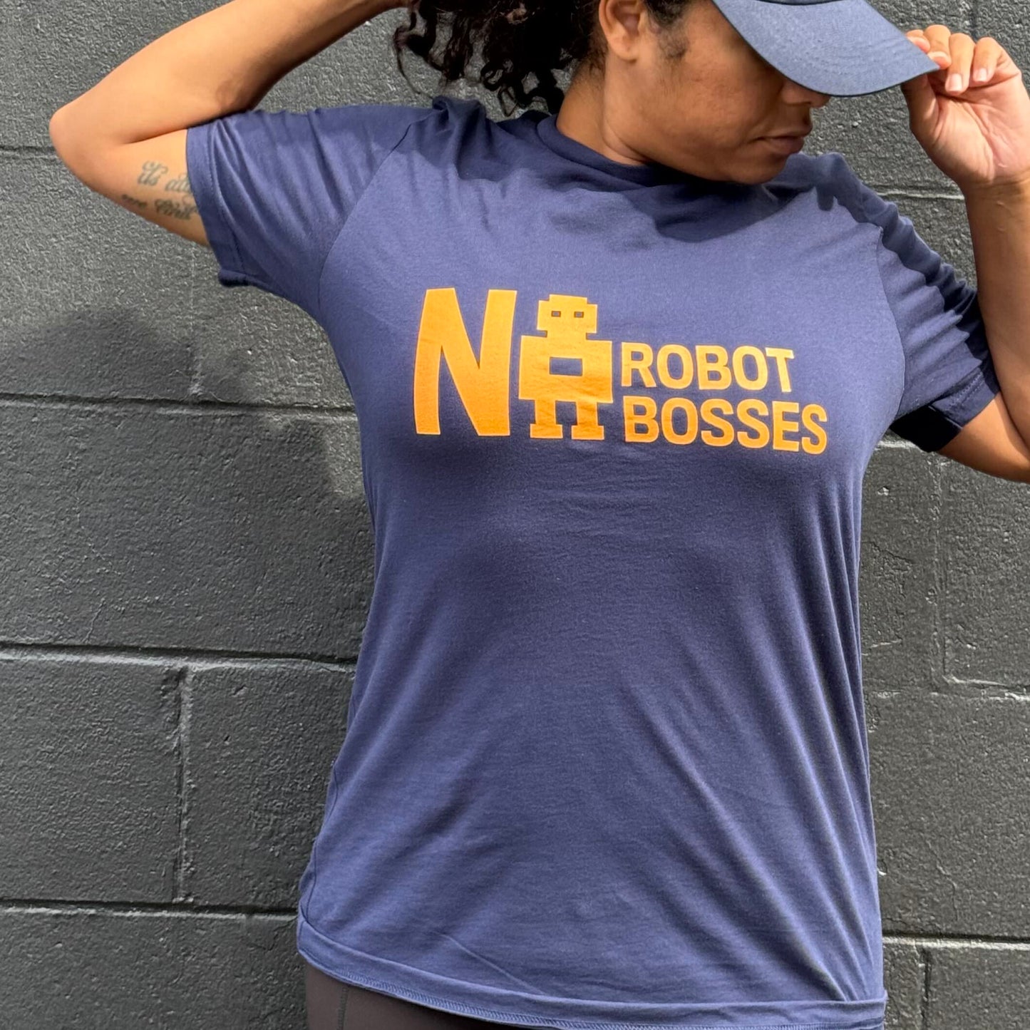 No Robot Bosses Yellow Logo Unisex T-Shirt