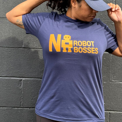 No Robot Bosses Yellow Logo Unisex T-Shirt
