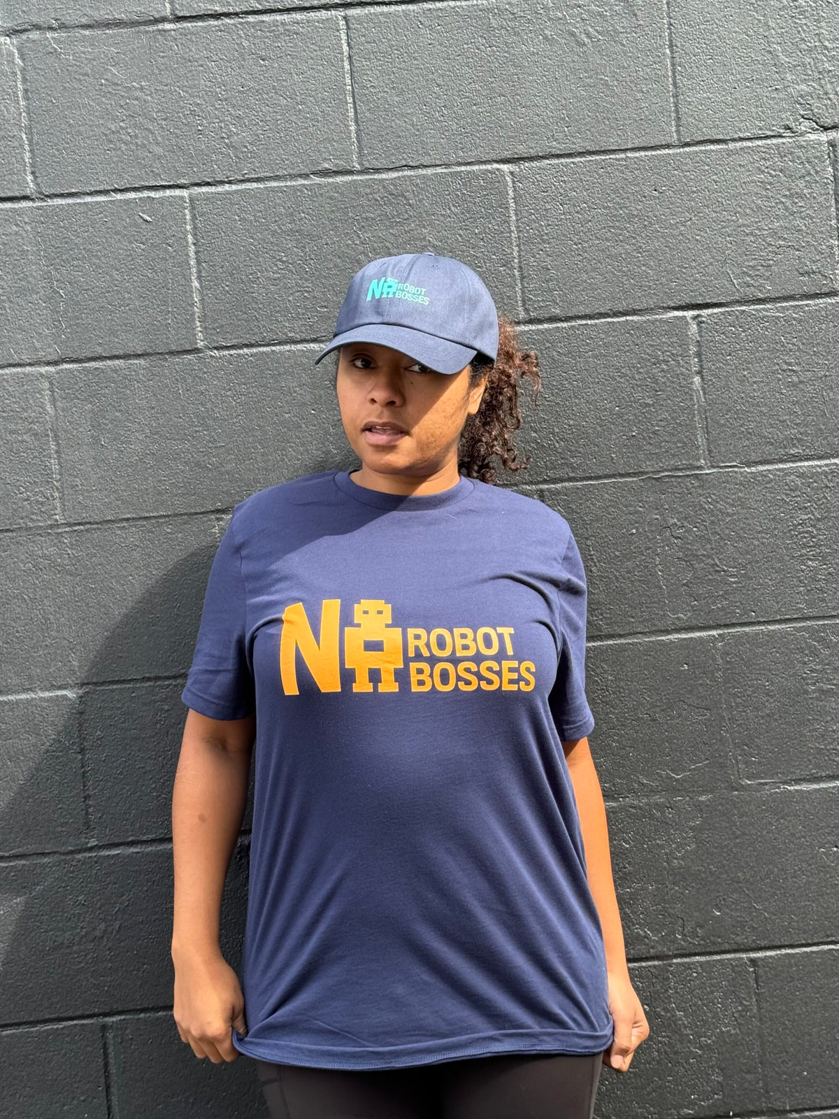 No Robot Bosses Teal Logo Dad Hat