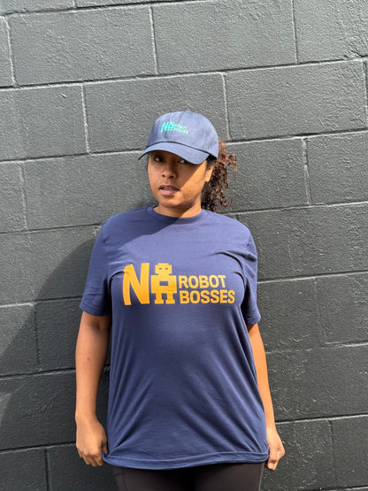 No Robot Bosses Teal Logo Dad Hat