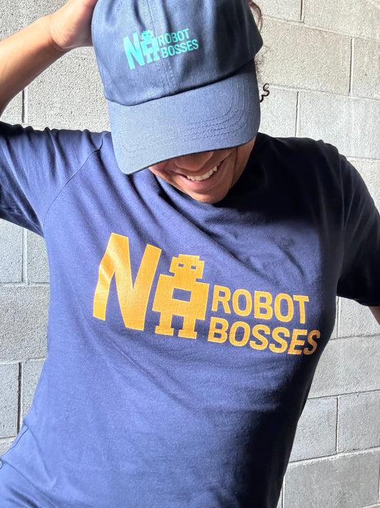 No Robot Bosses Teal Logo Dad Hat