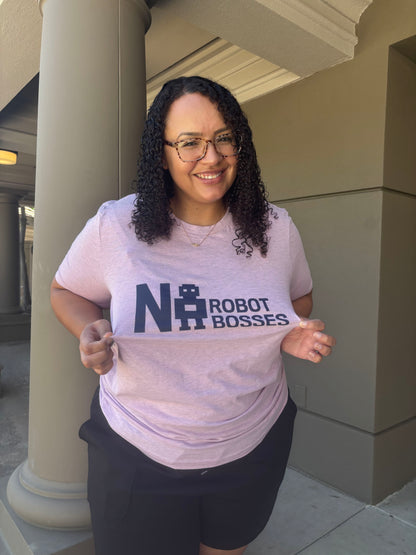 No Robot Bosses Navy Logo Unisex T-Shirt