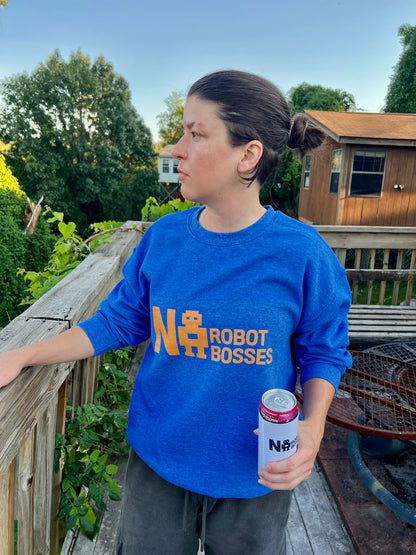 No Robot Bosses Yellow Logo Unisex Crewneck Sweatshirt