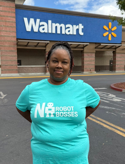 No Robot Bosses White Logo Unisex T-Shirt