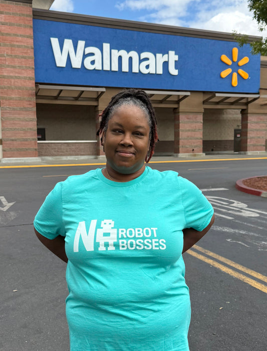 No Robot Bosses White Logo Unisex T-Shirt
