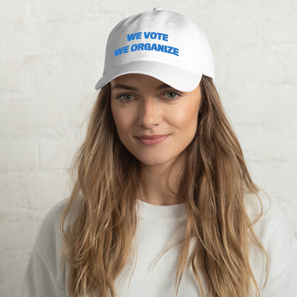 We Vote, We Organize BLUE cap